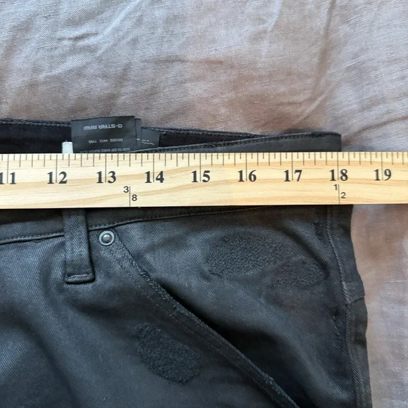 G Star Raw Men's Jeans 5620 3D Zip Knee Skinny 36x32 Black Moto Biker Streetwear